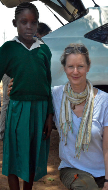 Ruth Connor, I-KODI USA Board Member with Ivet Amondi at the Konditi Primary School